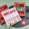Cartoon Christmas Stainless Steel Cutlery Set: Colorful Spoon & Fork