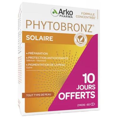 Doplněk stravy - Arkopharma - Phytobronz - Balení 2 x 30 kapslí - Ochrana před UV zářením - Antioxidanty