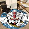 1PC Mobile Suit Gundam Office Round Rug, Non-slip, Soft and Durable Office Rug for Interior Decoration, Perfect for Office Yy250915100