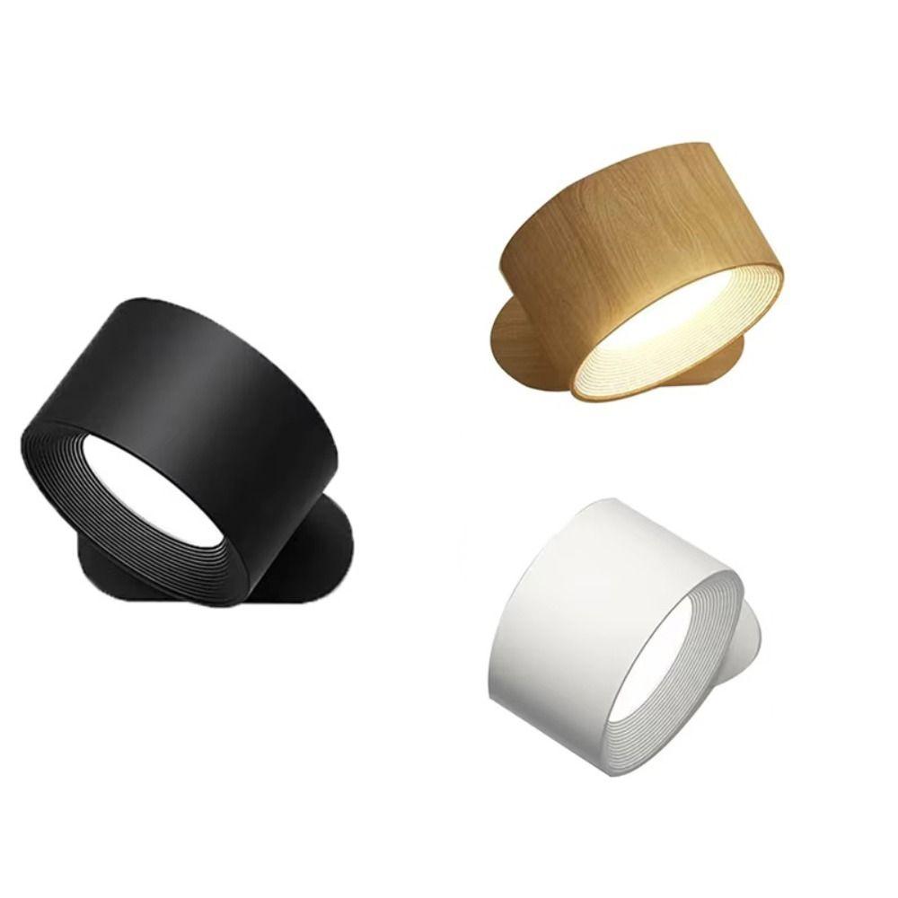 3 Color Temperatures Magnetic Rechargeable Wall Lamp 3 Brightness Levels 3 Color Modes LED Wall Sconces Light 360° Rotation