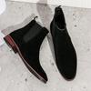 Fashion New Fashion Mens Chelsea Boots High Top Leather Casual Shoes Vintage Style Male Slip On Footwear Business Dress Man Ankle Boots