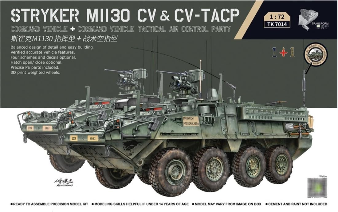 

Border Model Масштаб 1/72 Stryker M1130 CV & CV-TACP 1+1 Пластиковая модель TK7014 (Боевая машина)