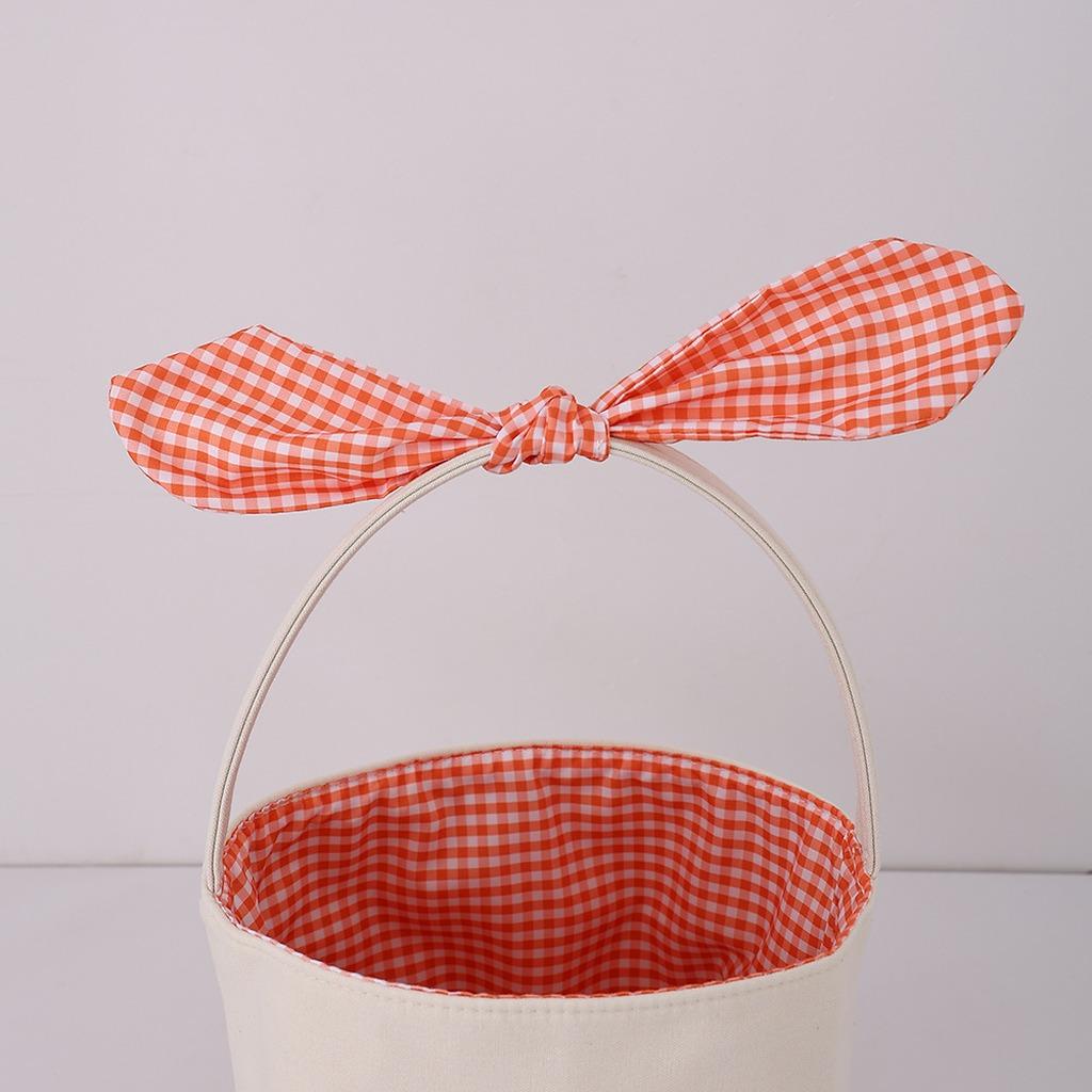 Jack O Lantern Candy Bag Checkered Pumpkin Face Basket Trick Or Treat Basket Handheld Handheld Gift Bag For Holiday Party