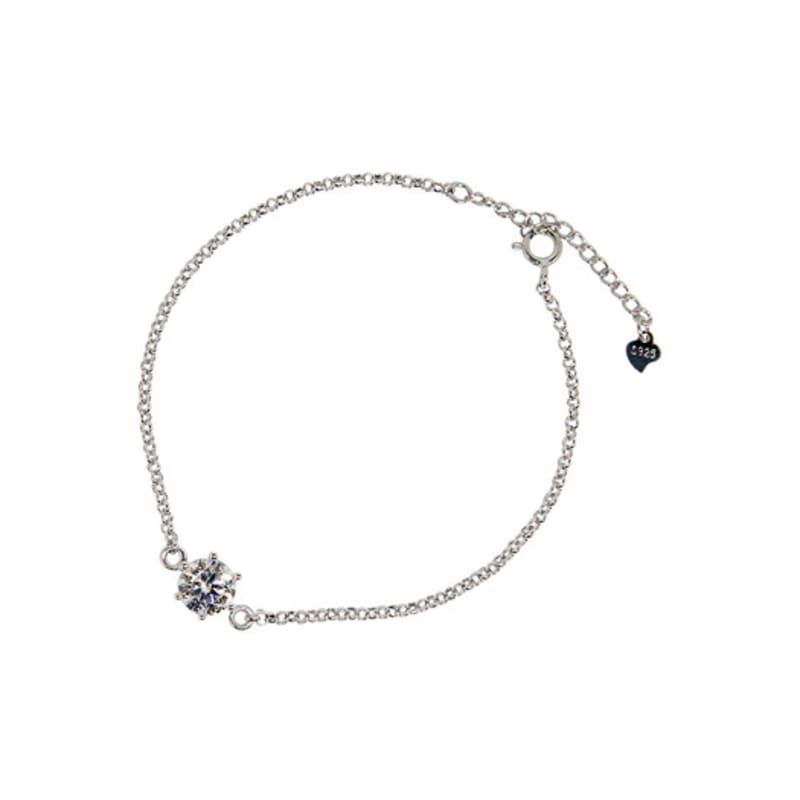 Shertz Moissanite Basic Pendant Bracelet (925 Silver)