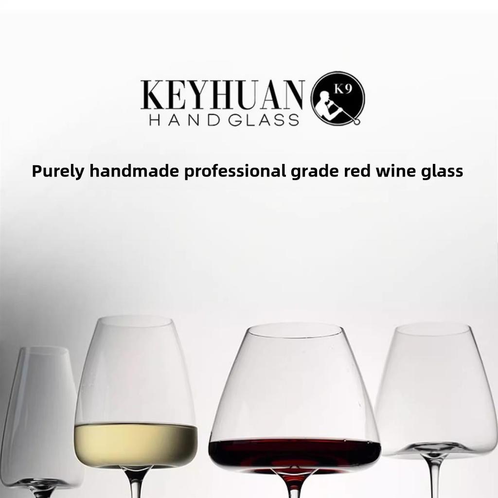 2 piece elegant hand-blown wine glasses - lead-free crystal, perfect for weddings, anniversaries and birthdays