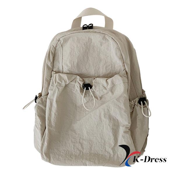String Pocket Daily Bag Nylon Washed Waterproof Carry-All Backpack