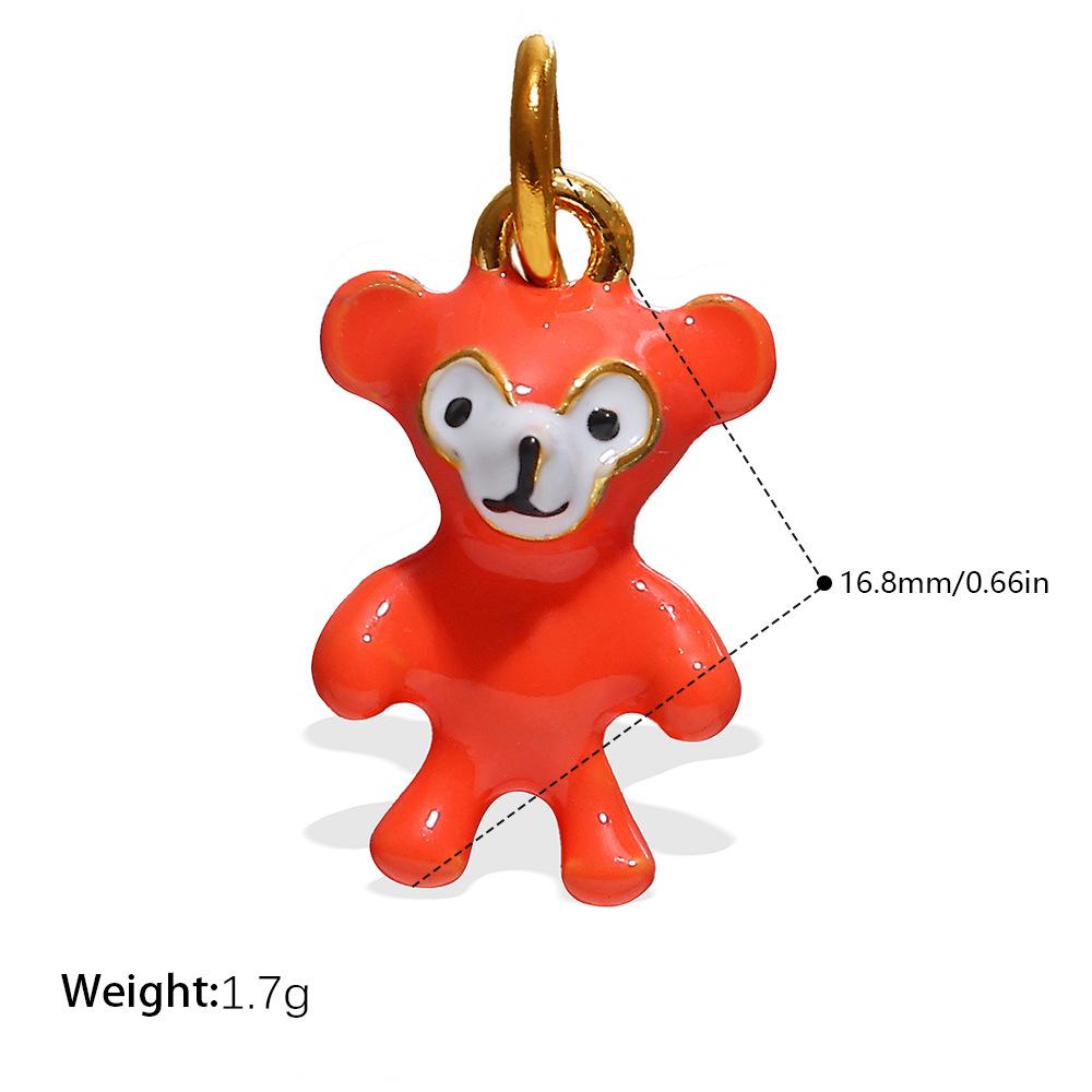 Kawaii Animal Kingdom | 18K Gold Plated Brass Enamel Animal Charm for Jewelry Making | Cute Cartoon Animal Pendant