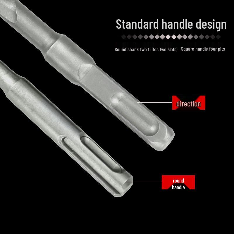Round & Square Shank Concrete Hammer Drill Bit for Wall Drilling