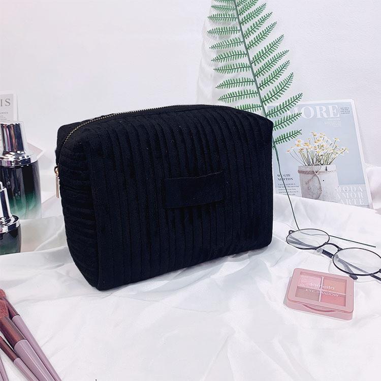 Borsa da Trucco in Velluto Organizer da Viaggio con Cerniera per Donne e Uomini
