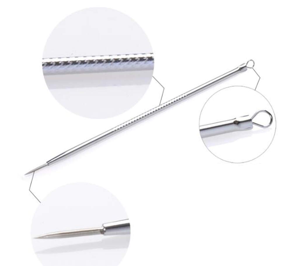 HJ Acne Acne Blackhead Stainless Pore Comedo Blackhead Removal of Needles, Removal, Removal, Antibacterial, Steel, Care, Pusher, (Set 10)