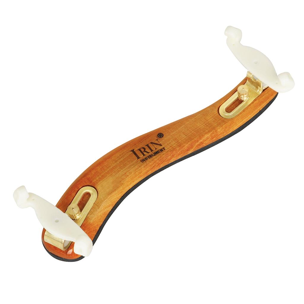 Solid Wood Classical Style Violin Shoulder Rest for 4/4 3/4 Violin with Thickened Sponge, Height Adjustable Shoulder Rest