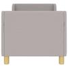 Children s Bed Frame with Headboard Light Gray 70 x 140 cm Boucle
