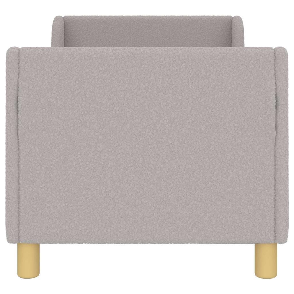 Children s Bed Frame with Headboard Light Gray 70 x 140 cm Boucle