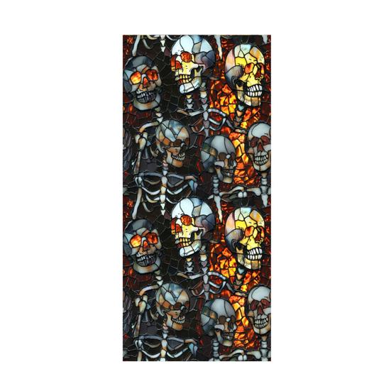 Halloween Window Sticker Stained Glass Style Witch Bats Decal Removable Pumpkins Ghosts Static Window Cling for Party Decoration