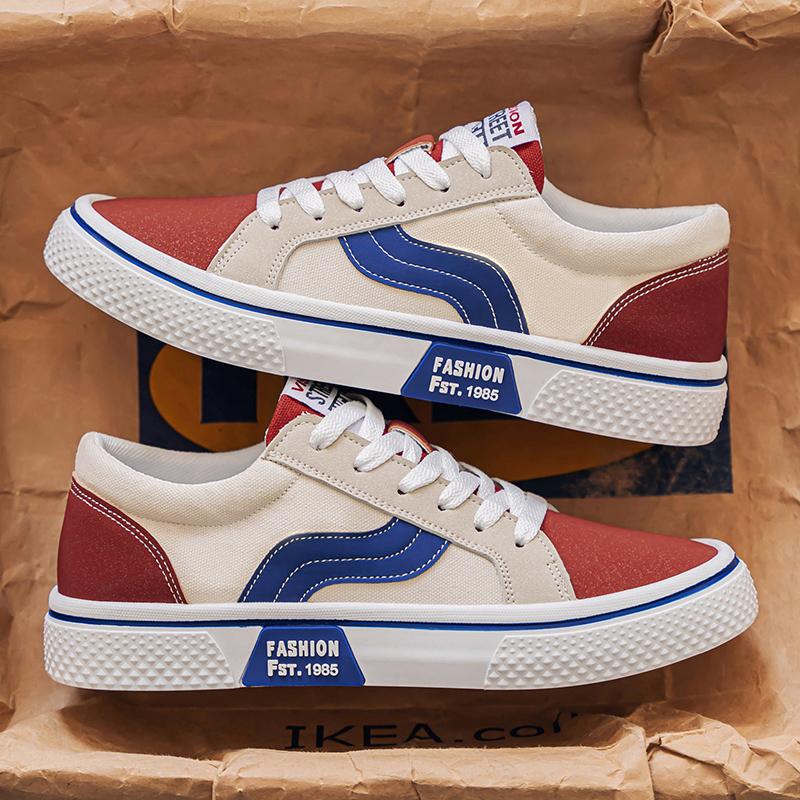 Nové oranžové plátěné tenisky Pánské Velká velikost 46 Šněrovací Platforma Pánské espadrilky Pohodlné Nízké Pánské Skateboardové boty zapatos de lona