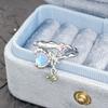Moonstone Series Opening Adjustable Ring Personality High Sense Simple Light Luxury Niche High Sense Jewelry