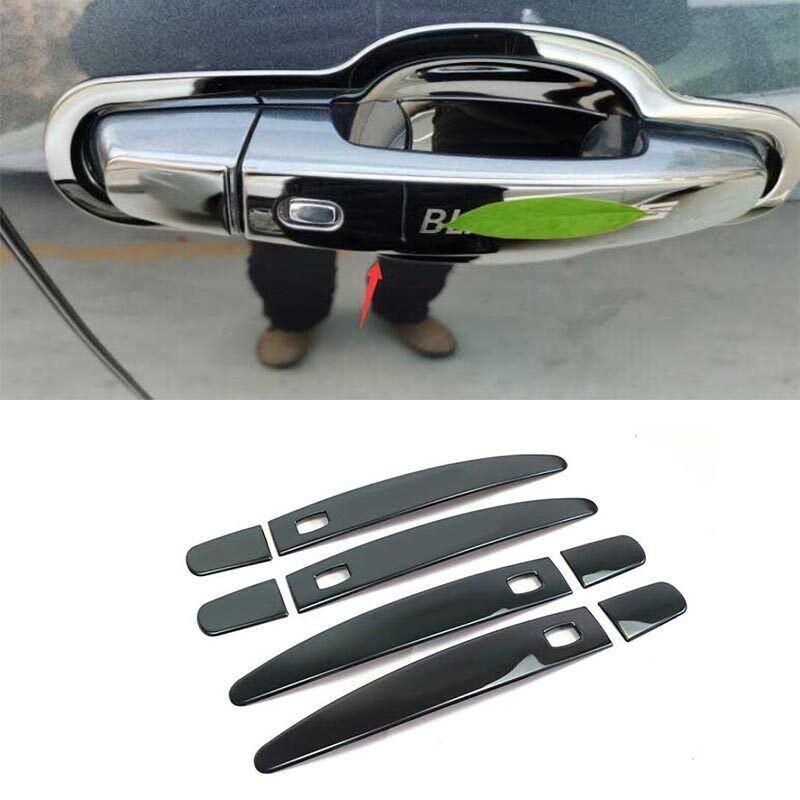 Steel For Chevrolet Blazer 2019-2021 Side Door Handle Black Cover Trim Exterior