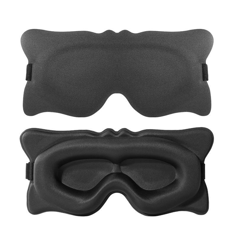 3D Stereo Sleep Mask: Blackout, No Eye Pressure, Breathable, Adjustable, Travel-Friendly Polyester Eye Protection.