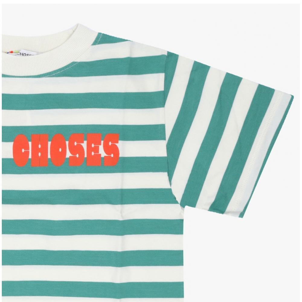 Bobo Choses Kids STripe ShorT Sleeve T shirT B126ac136