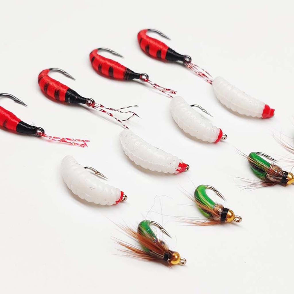 Fly Fishing Flies Bait-3Boxes Bundle(Total 9Pcs Flies)Nymph Bait Wet Fly Trout/Bass/Carp/ Fishing Lure With Flies Box
