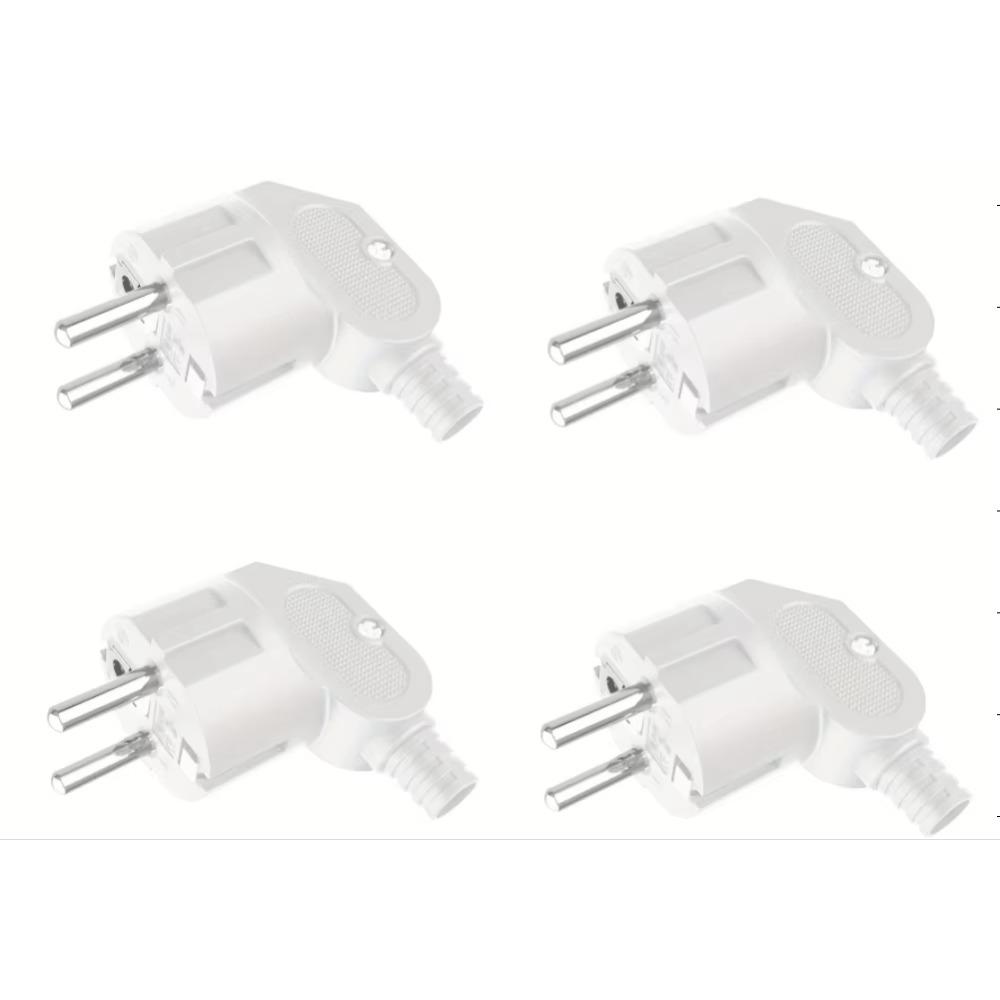 2/4/6pcs EU Plug Adapter Male Replacement Rewireable Outlet 4.8mm Electrical AC Power Plug Extension Cord Connector