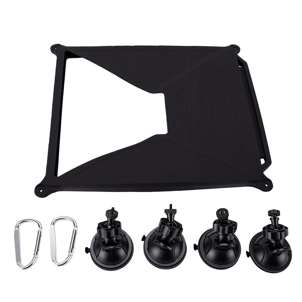 2 in 1 Protective Cover Fit for Mini Satellite Shockproof Portable Satellite Dish Case with 4 Suction Cups 2 Carabiners