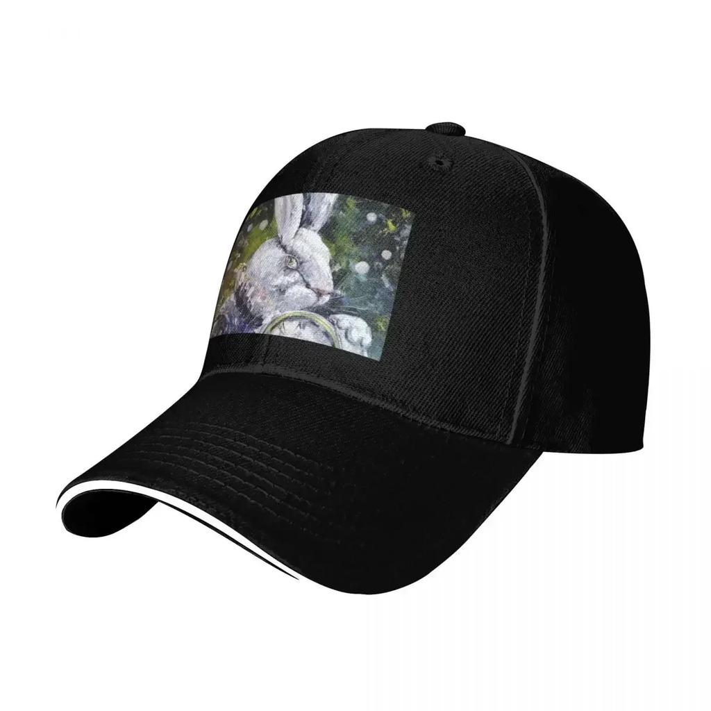 White March Rabbit from Alice In Wonderland Series Baseball Cap F Kids Hat Wild Ball Hat New Hat Girl Unisexs