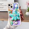 Winter Snowflake Mobile Cell Phone Case for iPhone 17 16 15 14 13 12 11 Air Pro Max Plus Thicken TPU Colorful Cover Luxury Cover