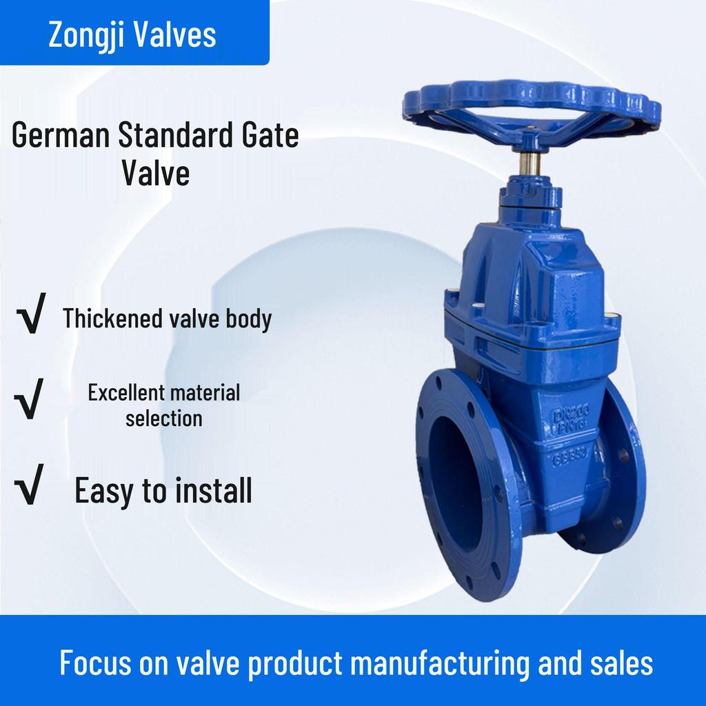 German Standard F4 Soft-Seated Ductile Iron Gate Valve for Drinking and Fire Hydrant Water