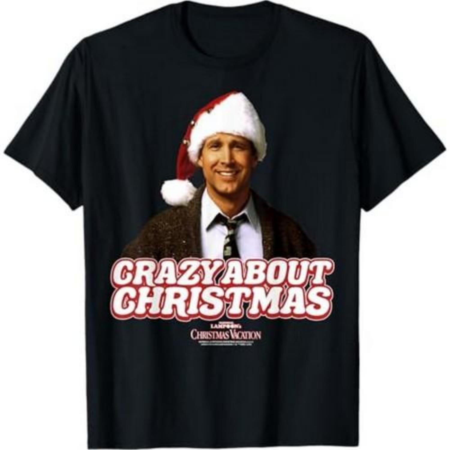 National Lampoon s Christmas Vacation Men s Crazy About Christmas Cotton T-Shirt S чёрный
