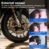 Motocyklowy TPMS Moto Systemy Alarmowe Opon Zasilanie Słoneczne Czas Rzeczywisty Z 2 Czujnikami Zewnętrznymi System Monitorowania Ciśnienia w Oponach Alarm Temperatury