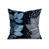 Elegant Blue White Leaves Cushions Pillowcase Printed Polyester 45X45Cm Throw Pillow Cover Decorative Sofa Cushion Pillowslip