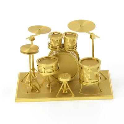 Drum Kit Puzzle Laserové řezání nerezové oceli DIY dárkové puzzle pro dospělé