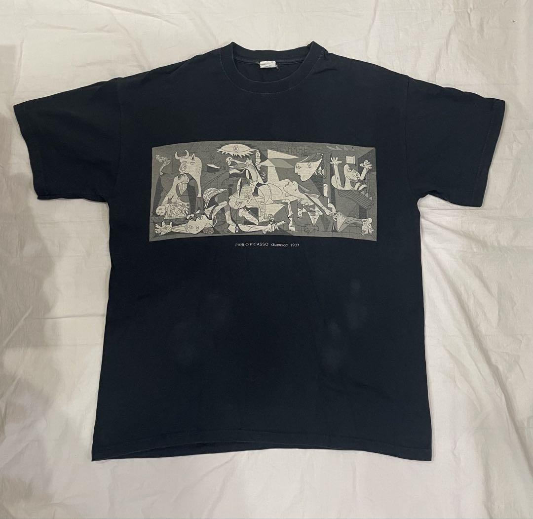 

[USED] Pablo Picasso Guernica T-shirt, Black, Size L