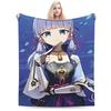 Genshin Impact Venti Blankets Velvet Summer Air Conditioning Barbatos Anime Multi-function Warm Throw Blanket for Bed Car Quilt