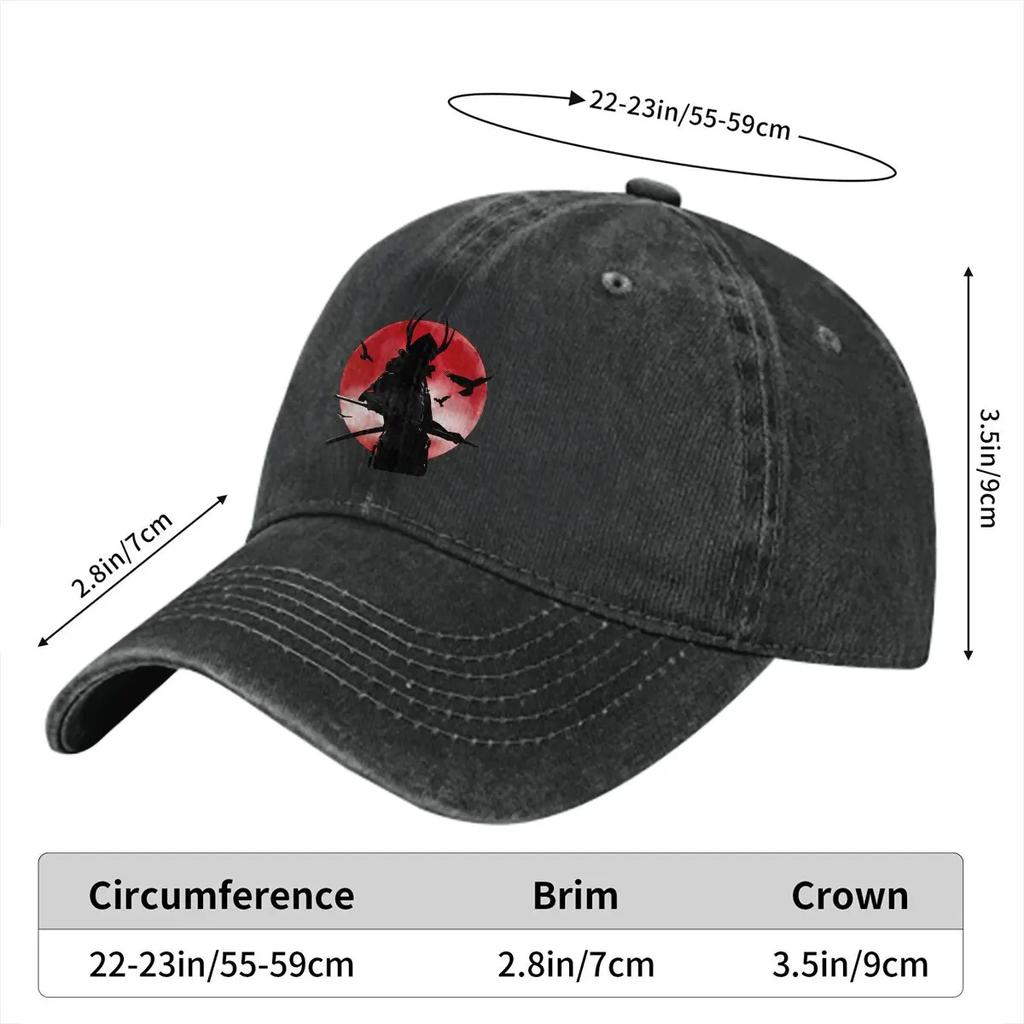 Warrior Red Moon Baseball Cap Men Hats Women Visor Protection Snapback Style Caps