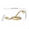 Brass Snake Statue Feng Shui Decor Figurine Intricate Details Miniature Animal