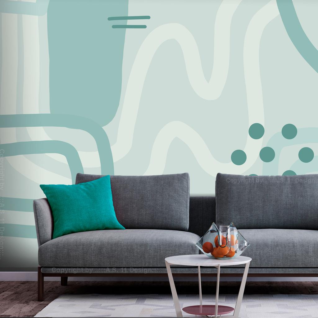 Wallpaper - Geometric Shapes And Patterns - Abstract Background With Turquoise Patterns