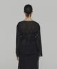 Amomento Sheer Cotton Drawstring Top_Black