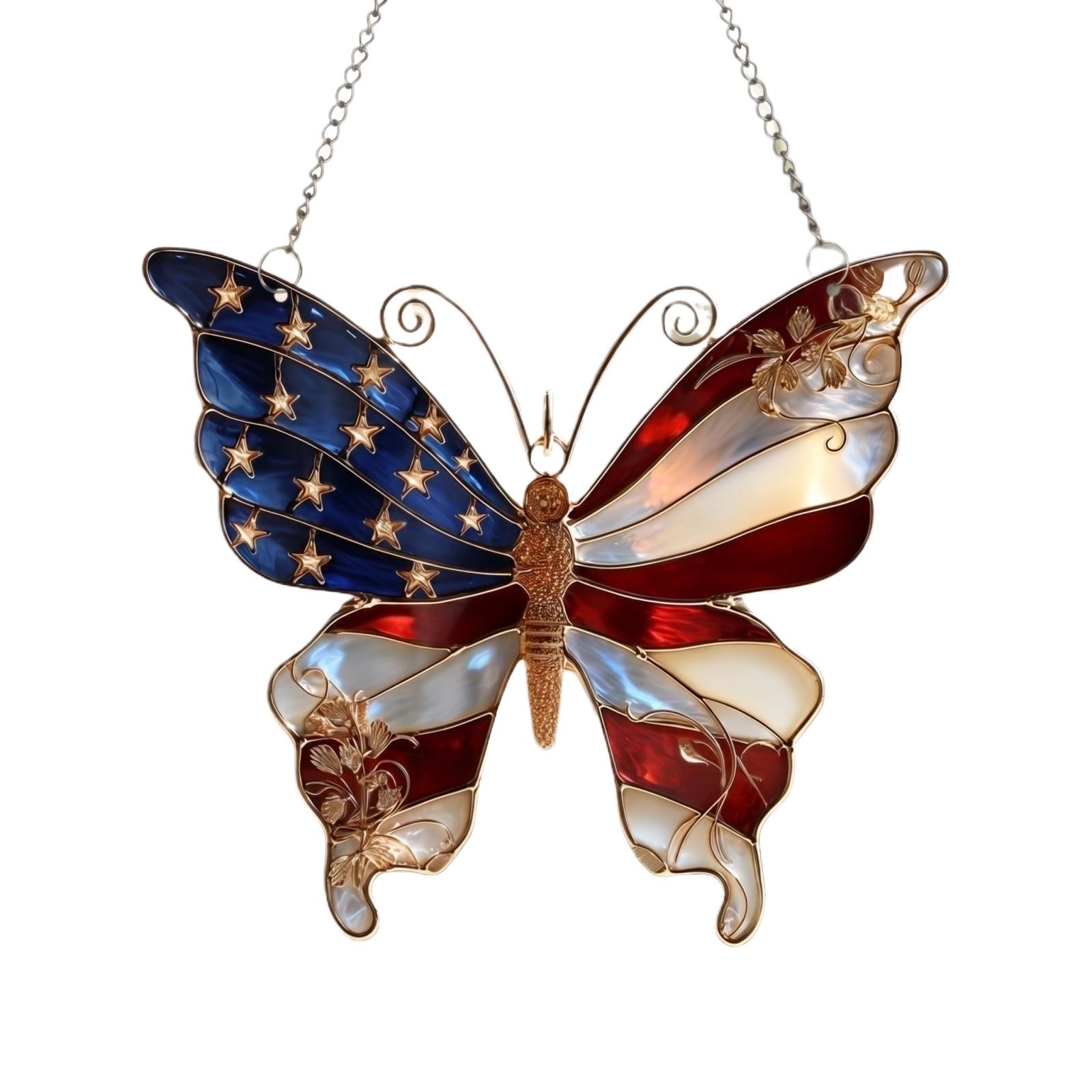 

Butterfly Hanging Kit for Adults Pendant Suncatcher Special Shaped DIY Painting Set A2 One Size