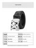 Men's Printed Graffiti Plaid Cowhide Belt with Automatic Buckle - XL Business Casual