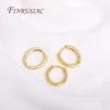 18K Real Gold Plated Brass Circle Round Earrings For Women Trend Fashion Jewelry Accessories Gifts Wholesale