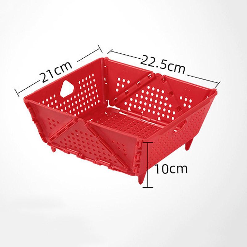 Creative Foldable Vegetable Washing Basin, Household Storage Basket, New Plastic Living Room Fruit Basket, Kitchen Drain Basket