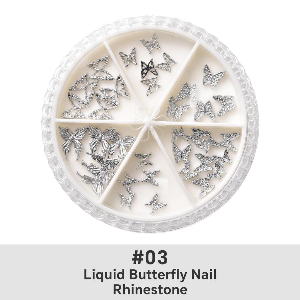 1Box Mixed 3D Nail Charms Resin Bowknot Leaf Pearl Nail Art Decorations DIY Manicure Tools Parts Nail Accessories Boxed