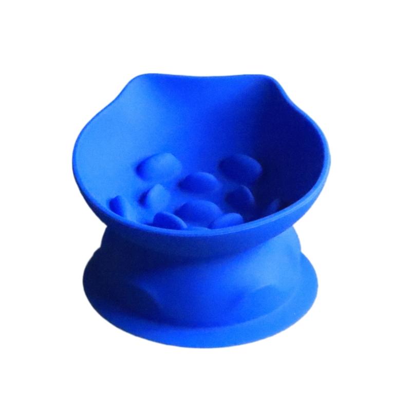 

Slow Feeding Pet Bowl AntiSlip Base For Cats And Small Dogs Dishwasher Safe Food Container S синій