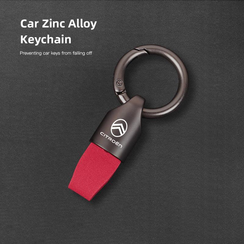

Leather Keychain Car Styling Emblem Metal Pendant For Citroen Xsara Grand Picasso Jumper Cactus Saxo Jumpy C8 C-Elysee CelyseeC6 красный