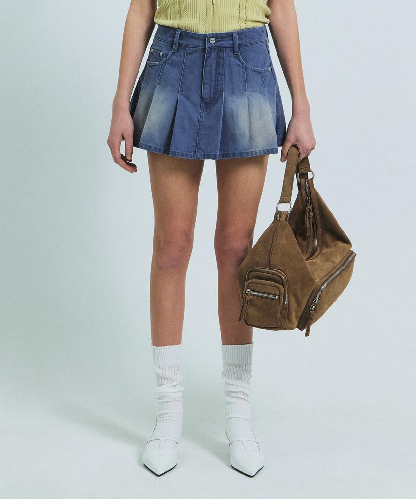 Grove Tasha Denim Skirt Pants (Blue)