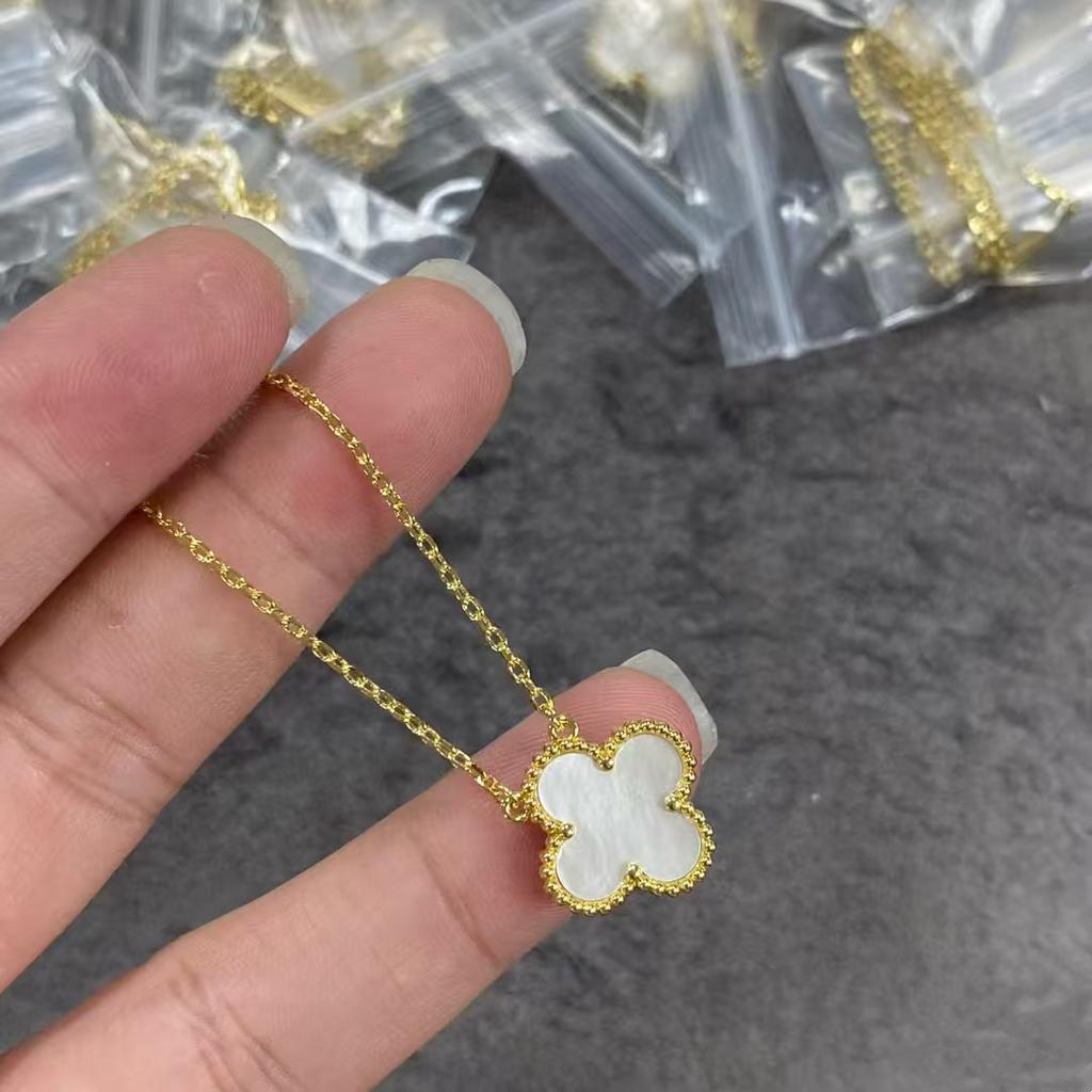 High Version Four-leaf Clover Necklace Pendant Women's Natural Mother-of-pearl Lucky Four-leaf Clover Clavicle Chain