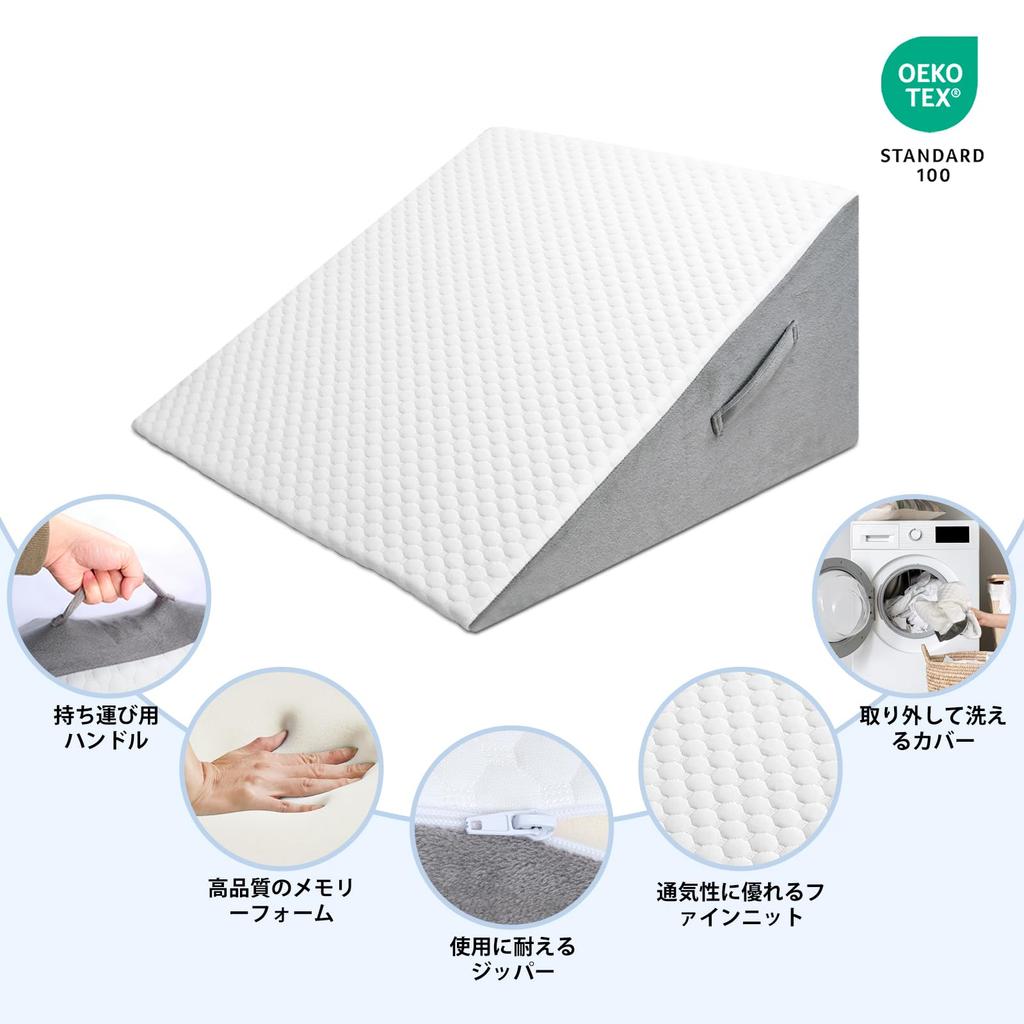 Triangular Backrest Inclined Foot Gentle Side Sleeper Lumbar Sleep Large TV High Resilience Wedge Position Nursing Snoring Washable Pillow Cover