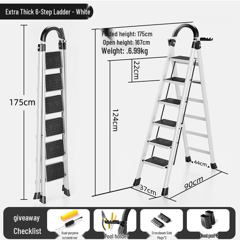 Multi-functional Folding Telescopic A-Frame Ladder for Household Use